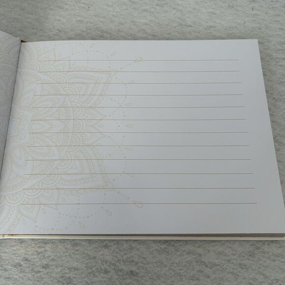Guest Book White Gold 50 Page 7 X 9 inch Wedding Anniversary Celebration Party - Picture 12 of 13